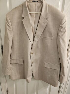 Men's Classic Beige Blazer - Pronto Uomo Classic Stretch 56Long